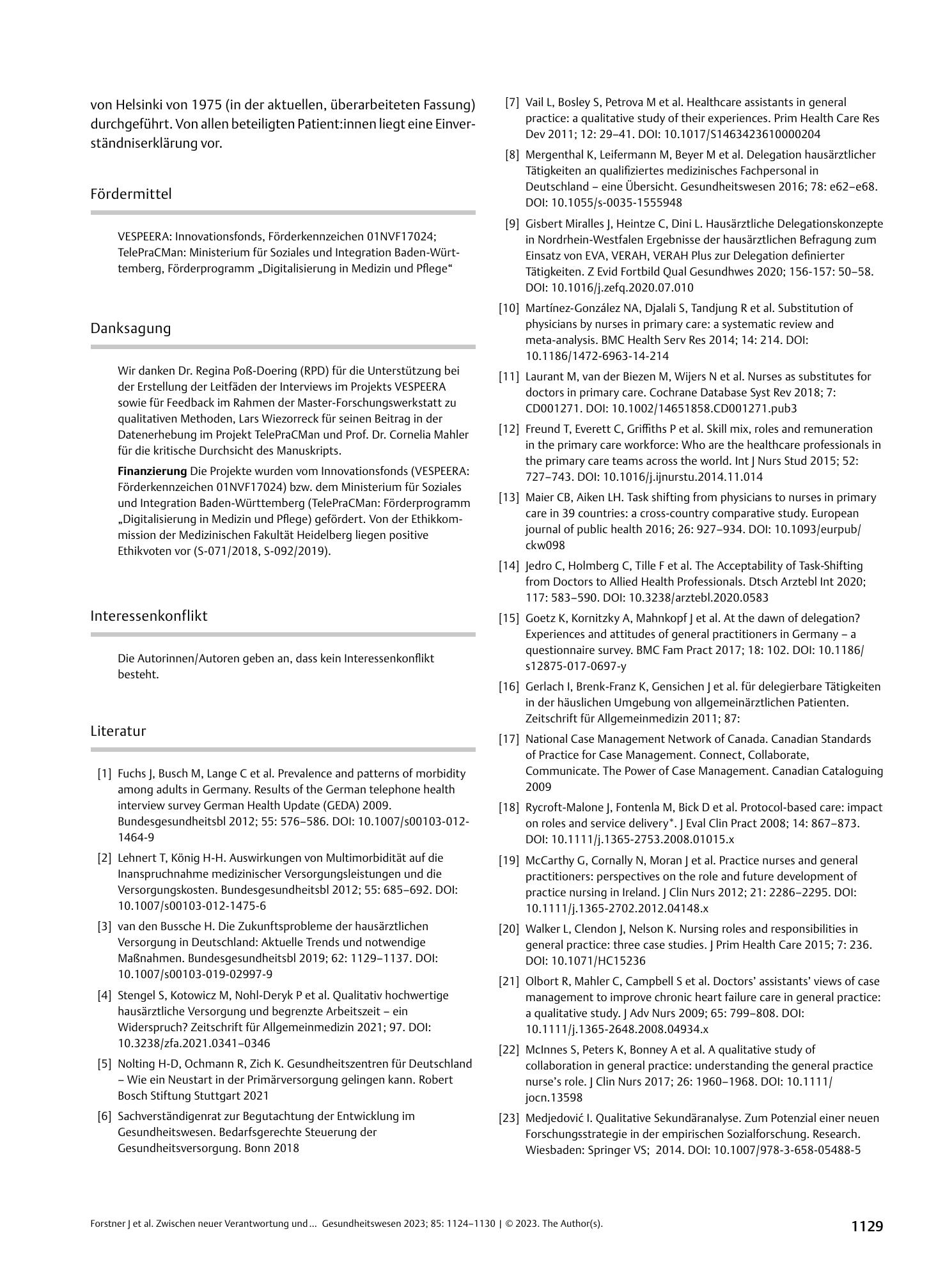 Vorschauseite 6: Zwischen neuer Verantwortung und Routinetätigkeit: Die Rolle der VERAH in der hausärztlichen Versorgung – Eine qualitative Sekundärdatenanalyse am Beispiel des softwaregestützten…