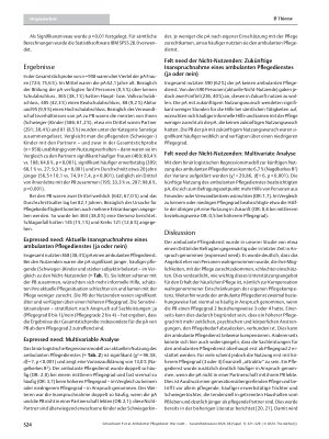 Vorschauseite 4: Ambulanter Pflegedienst: Wer nutzt ihn und wer möchte ihn nutzen? Prädiktoren der aktuellen und künftigen Inanspruchnahme