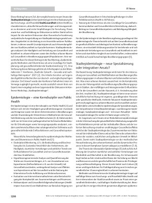 Vorschauseite 2: Stadtepidemiologie als integrativer Ansatz für eine nachhaltige, gesundheitsfördernde Stadtentwicklung