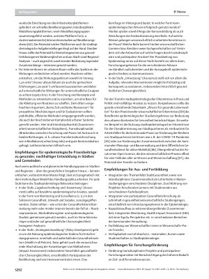 Vorschauseite 6: Stadtepidemiologie als integrativer Ansatz für eine nachhaltige, gesundheitsfördernde Stadtentwicklung