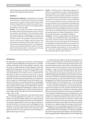 Vorschauseite 2: Privatverordnungen von Benzodiazepinen und Z-Substanzen in Ostund Westdeutschland – eine Sekundärdatenanalyse