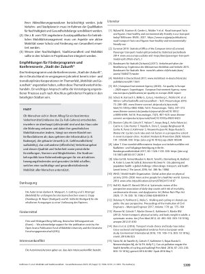 Vorschauseite 6: Mobilität und StadtGesundheit