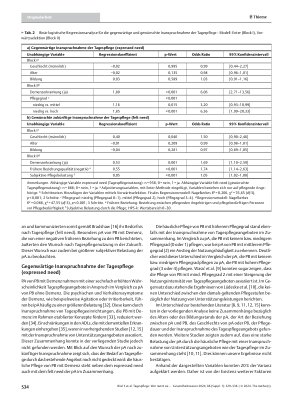 Vorschauseite 6: Tagespflege: Wer nutzt sie und wer möchte sie nutzen? Multivariable Analyse der aktuellen und zukünftigen Inanspruchnahme der Tagespflege bei der häuslichen Pflege