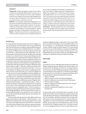 Vorschauseite 2: Pflegebedürftigkeit analysieren – Potential der Daten aus Pflegebegutachtungen des Medizinischen Dienstes Bayern für Public Health-Forschung und -Praxis