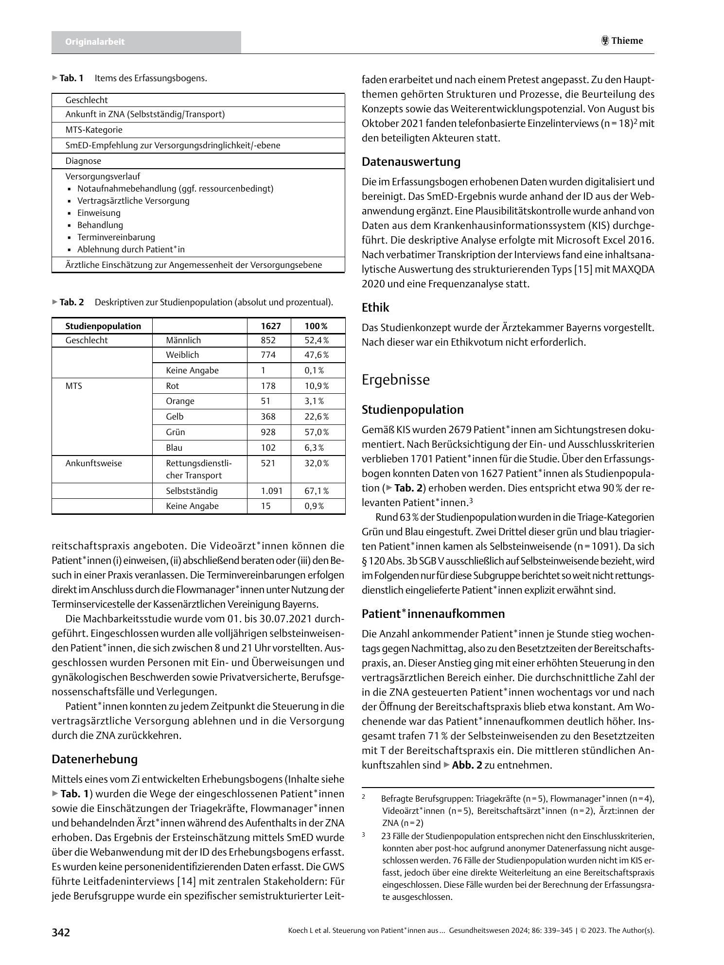 Vorschauseite 4: Steuerung von Patient*innen aus Notaufnahmen in die vertragsärztliche Versorgung: Eine Machbarkeitsstudie