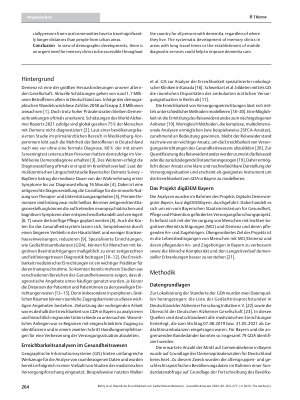 Vorschauseite 2: Räumliche Erreichbarkeit von Gedächtnisambulanzen – Eine geographische Analyse im Rahmen von digiDEM Bayern