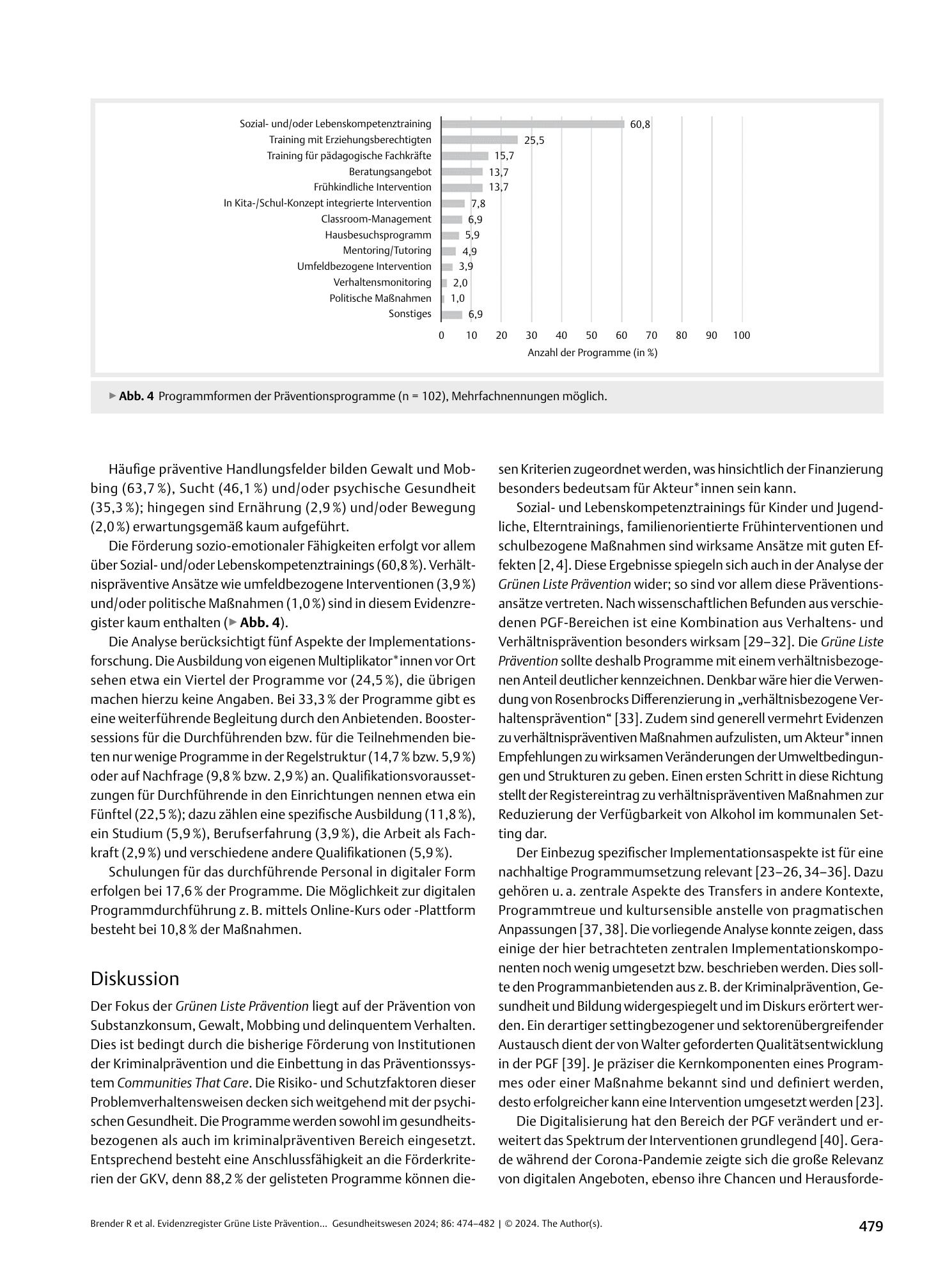 Vorschauseite 6: Evidenzregister Grüne Liste Prävention – Analyse der gelisteten wirksamkeitsgeprüften Programme