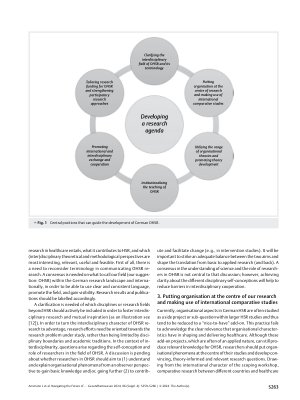 Vorschauseite 5: Navigating the Future of Organisational Health Services Research in Germany and beyond: a Position Paper