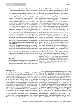Vorschauseite 2: INTEGRATE-ADHD: Vergleich und Integration administrativer und epidemiologischer ADHS-Diagnosedaten durch klinisches Assessment – Vorstellung des Projekts