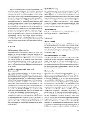 Vorschauseite 3: Wie wirksam sind nicht-pharmakologische Interventionen für pflegende Angehörige? Ein systematisches Review mit Metaanalysen