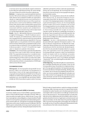 Vorschauseite 2: Organisational Health Services Research in Germany: A Scoping Review of Conference Abstracts