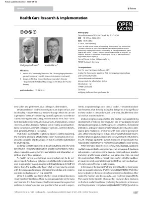 Vorschauseite 1: Health Care Research & Implementation