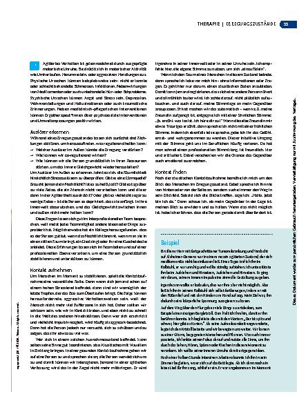 Vorschauseite 2: Die Balance wiederfinden – Agitiertes Verhalten