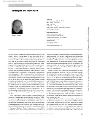 Vorschauseite 1: Strategien der Prävention