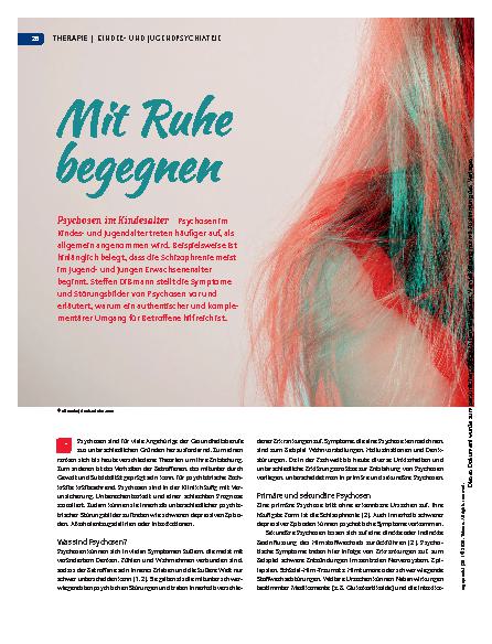 Vorschauseite 1: Mit Ruhe begegnen – Psychosen im Kindesalter