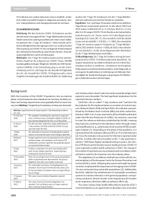 Vorschauseite 2: Piloting of a surveillance system for acute respiratory diseases: COVID-19 monitoring using Sick Leave Certificates