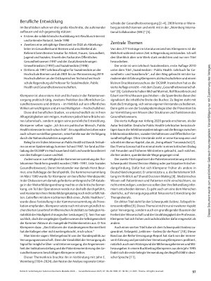 Vorschauseite 2: Verleihung der Salomon-Neumann-Medaille 2024, Laudatio für Herrn Prof. Dr. med. David Klemperer