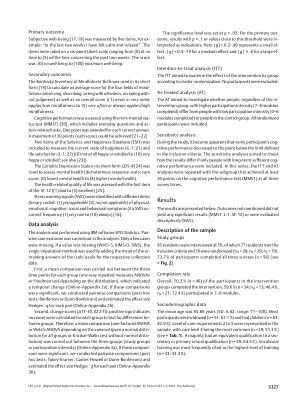 Vorschauseite 4: (Digital) Mind-Body Intervention to Promote Health and Subjective Well-Being of Residents in Nursing Homes: A Cluster-Randomized Controlled Pilot Study