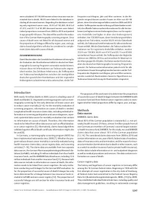 Vorschauseite 2: Enrichment of health insurance claims data with official death certificate information from three German cancer registries: Proportions of successful linkages and differences by r…