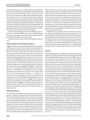 Vorschauseite 3: Enrichment of health insurance claims data with official death certificate information from three German cancer registries: Proportions of successful linkages and differences by r…