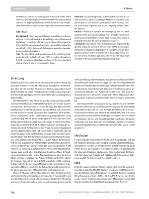 Vorschauseite 2: Generalisierbarkeit von Phase III Klinischen Studien am Beispiel Zweier Bundesweiter Multiple Sklerose Register