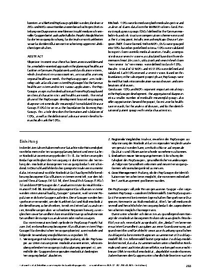 Vorschauseite 2: Definition Zusammengefasster Krankheitsgruppen für ein Klassifikationssystem zur Messung des morbiditätsbezogenen Versorgungsbedarfs – PopGroup