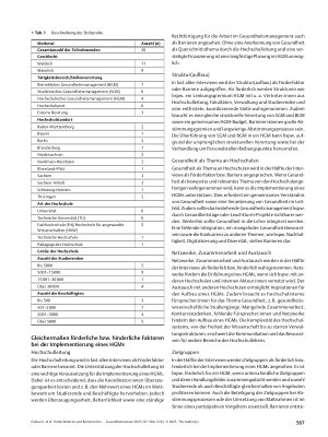 Vorschauseite 4: Förderfaktoren und Barrieren bei der Implementierung eines Hochschulischen Gesundheitsmanagements – Eine qualitative Studie