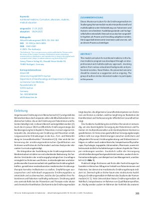 Vorschauseite 2: Ernährungsmedizin im Studium der Humanmedizin – Mustercurriculum
