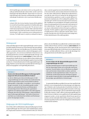 Vorschauseite 2: Lebensmittelbezogene Ernährungsempfehlungen der Deutschen Gesellschaft für Ernährung e. V. (DGE): Relevanz für die medizinische Praxis