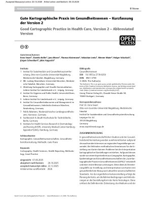 Vorschauseite 1: Gute Kartographische Praxis im Gesundheitswesen – Kurzfassung der Version 2
