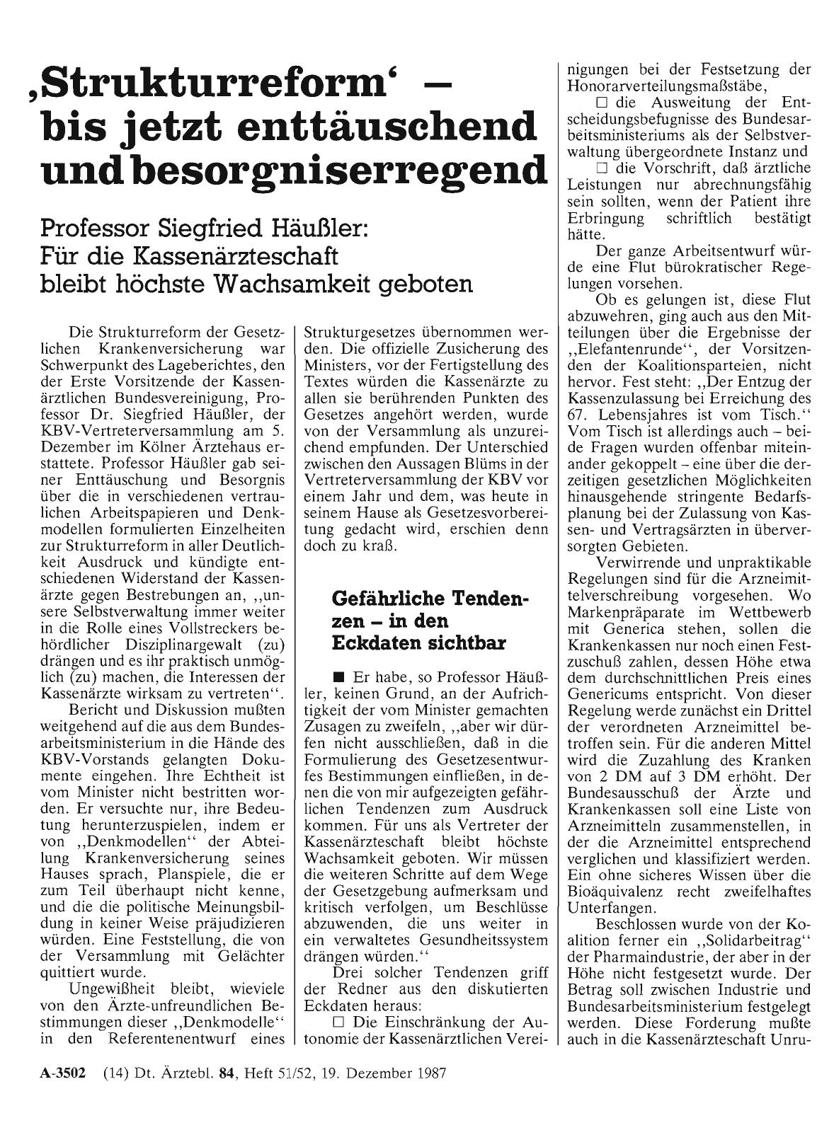 Vorschauseite 1: , Strukturreform` bis jetzt enttäuschend und besorgniserregend