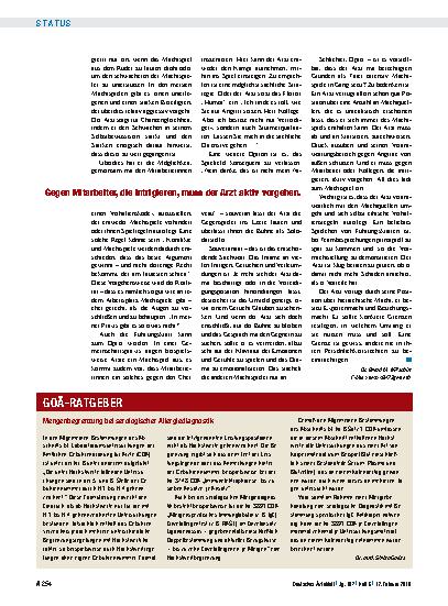 Vorschauseite 1: Mengenbegrenzung bei serologischer Allergiediagnostik
