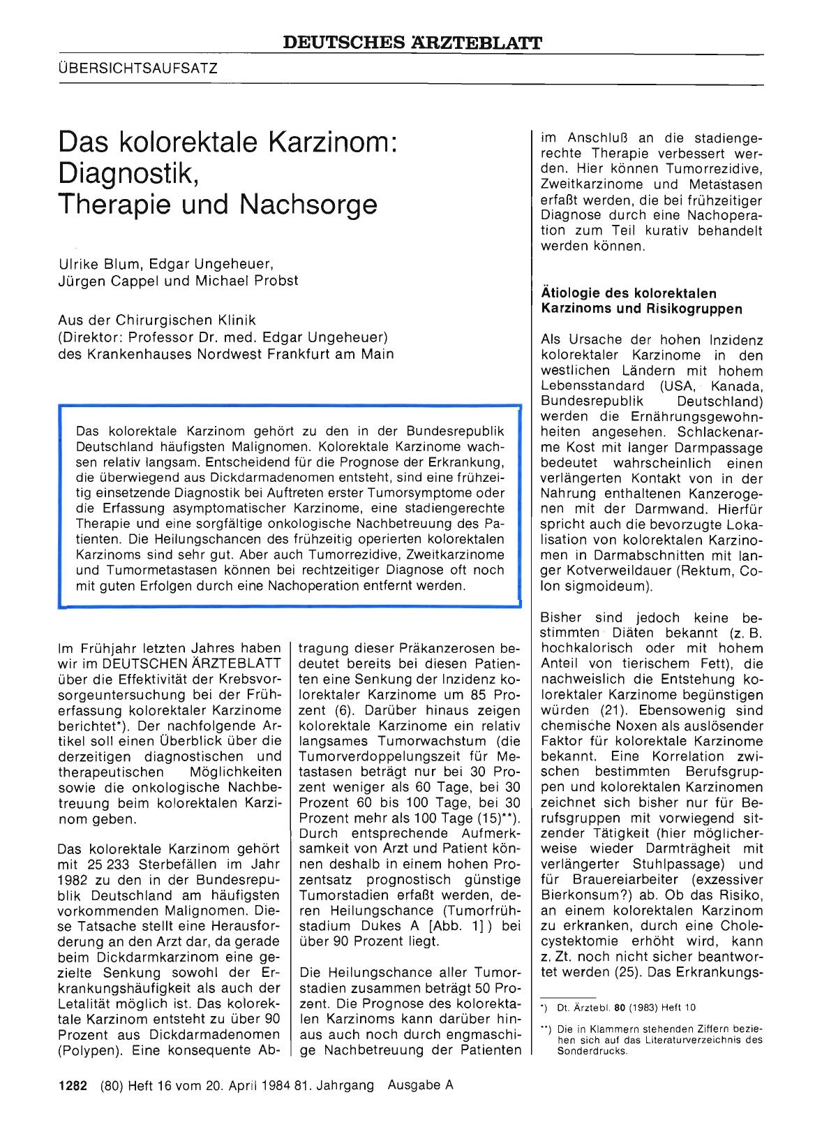 Vorschauseite 1: Das kolorektale Karzinom: Diagnostik, Therapie und Nachsorge