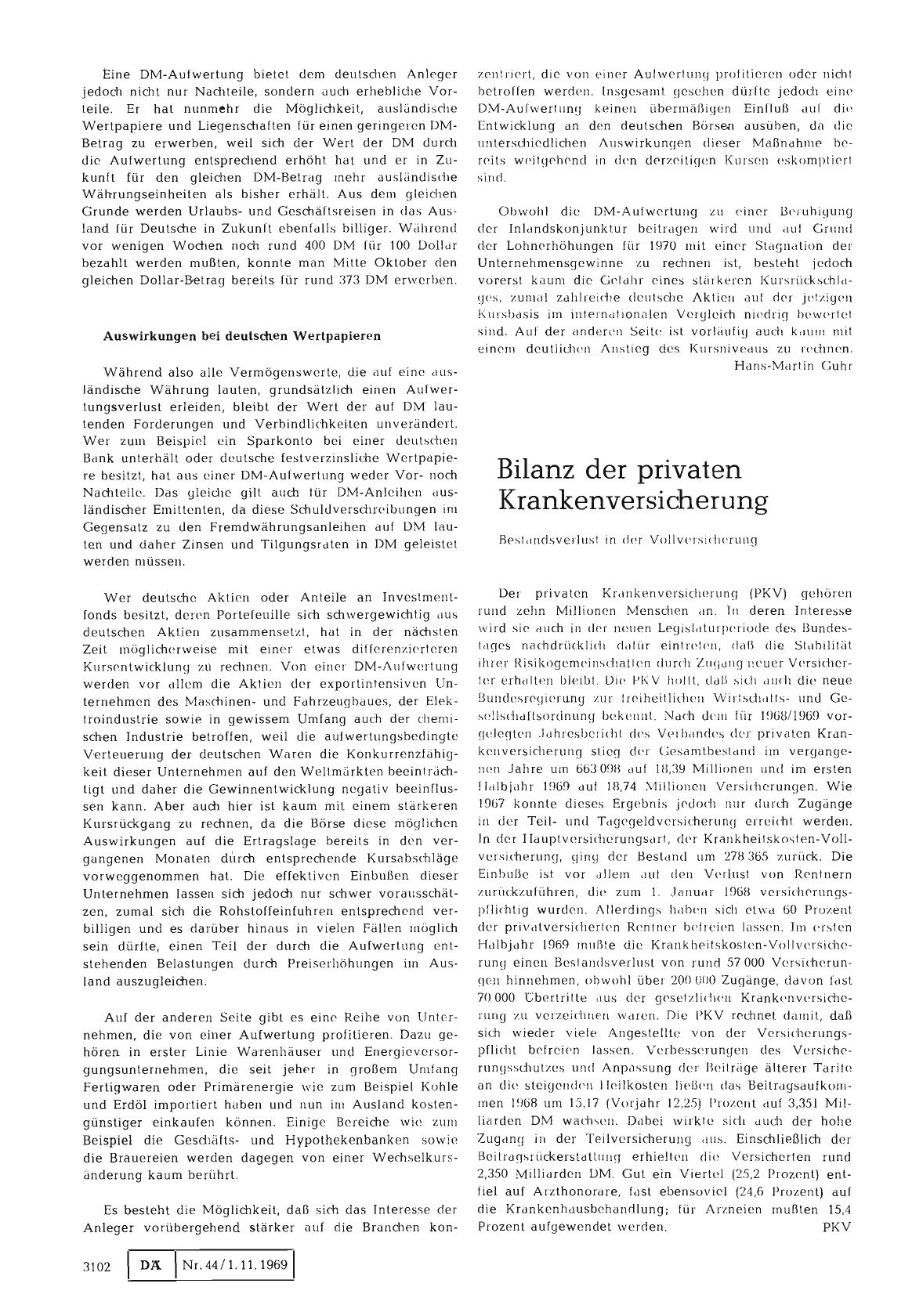 Vorschauseite 1: Bilanz der privaten Krankenversicherung