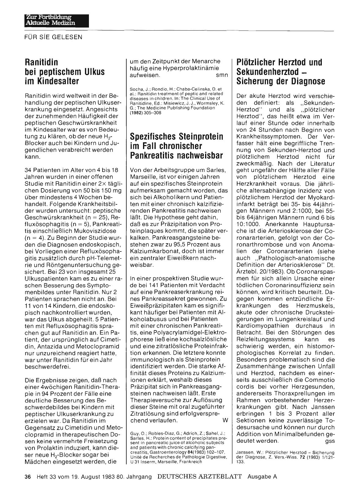 Vorschauseite 1: Ranitidin bei peptischem Ulkus im Kindesalter