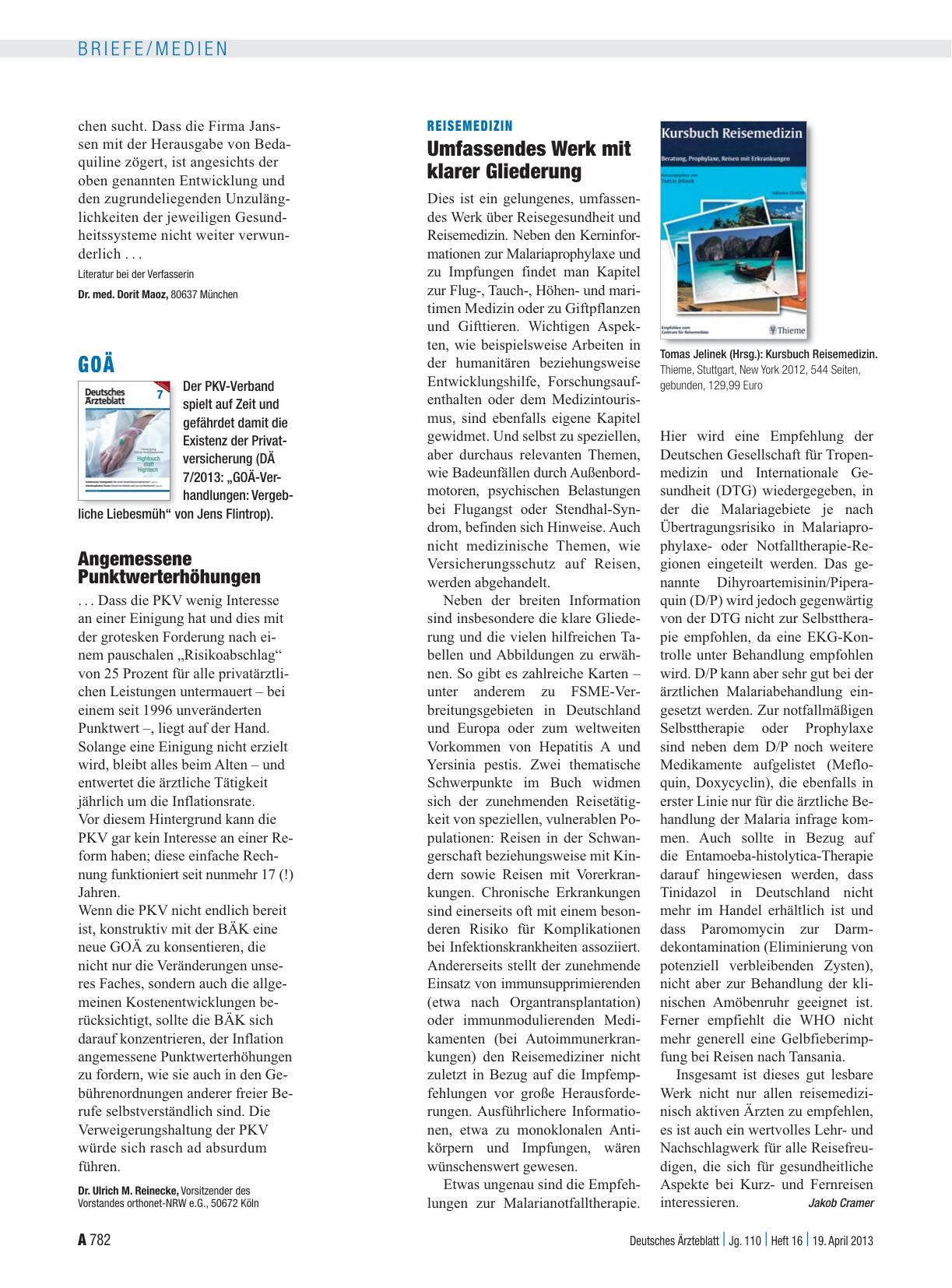 Vorschauseite 1: Reisemedizin: Umfassendes Werk mit klarer Gliederung