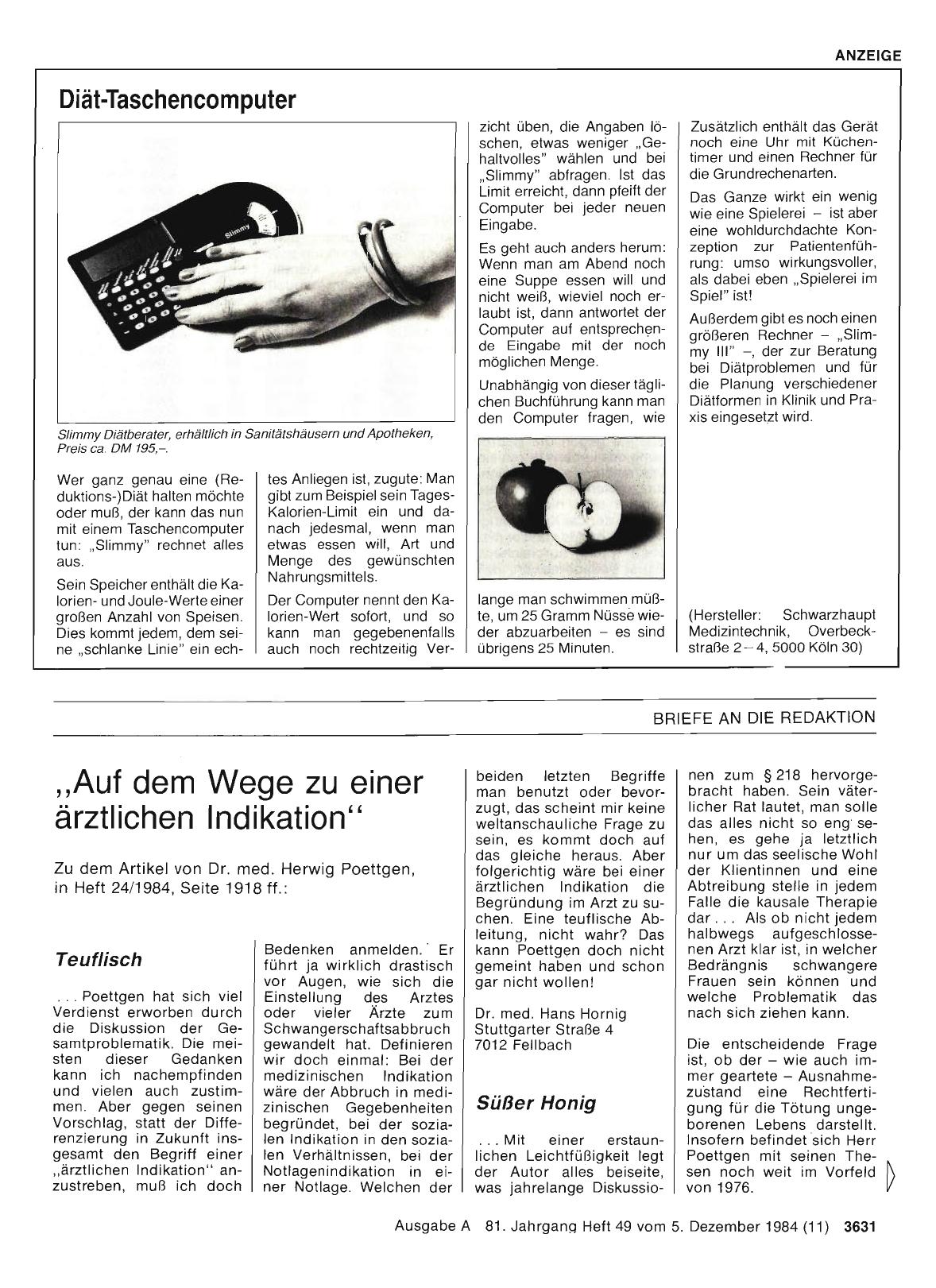 Vorschauseite 1: „Auf dem Wege zu einer ärztlichen Indikation”: Süßer Honig