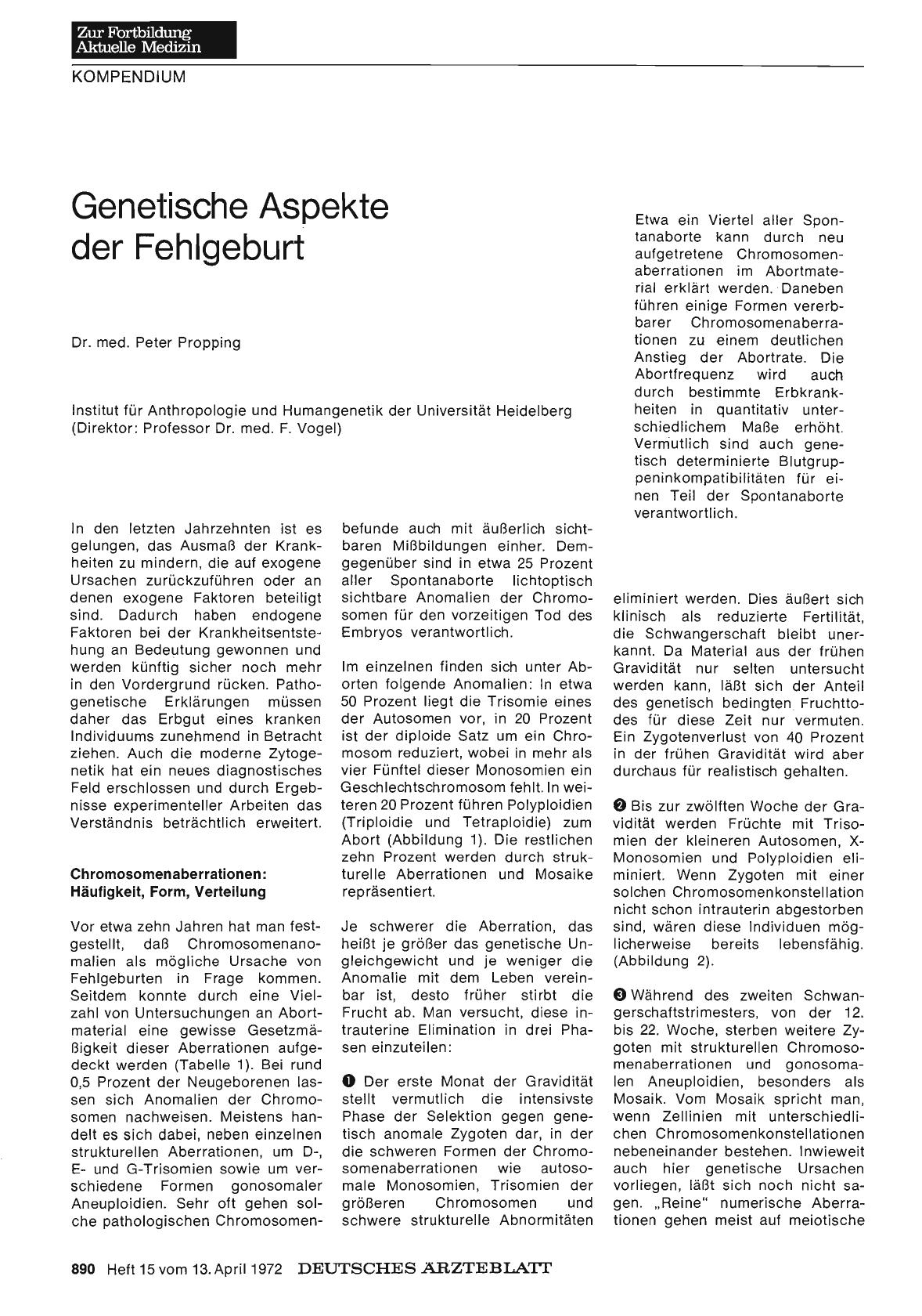 Vorschauseite 1: Genetische Aspekte der Fehlgeburt