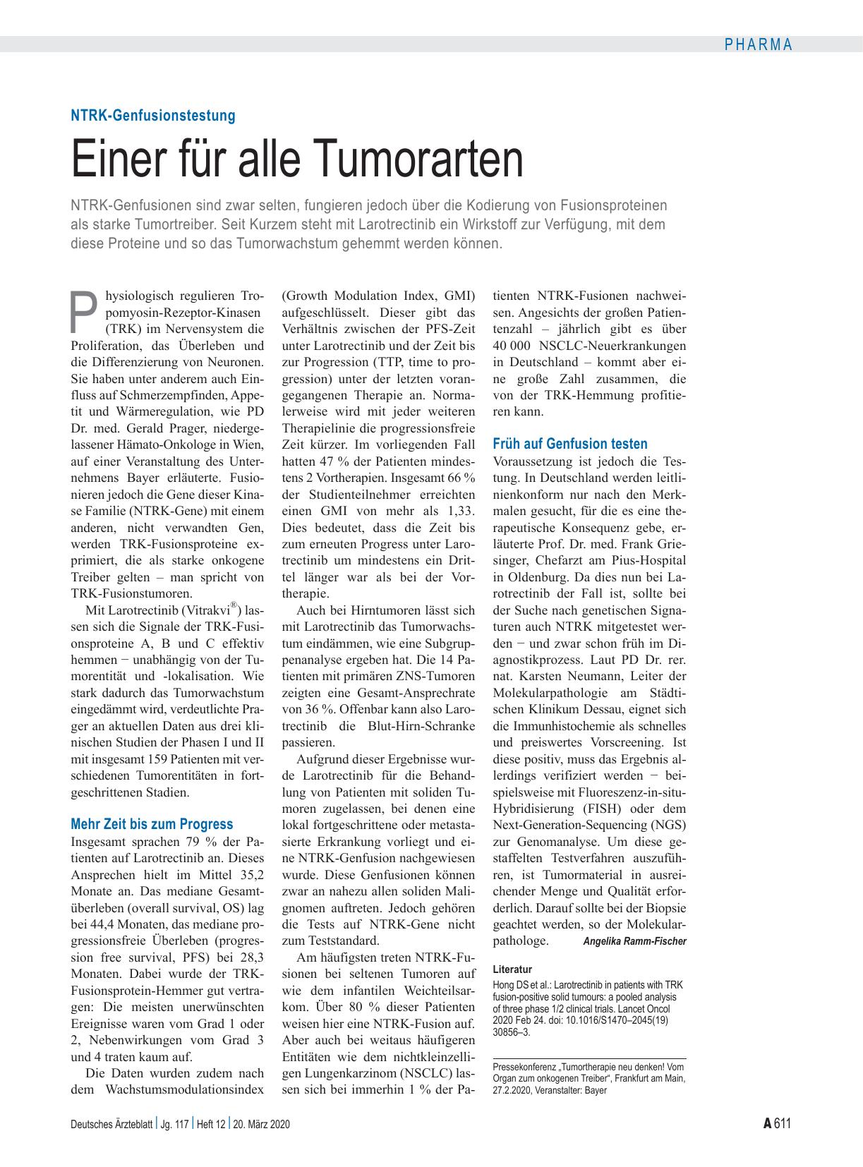 Vorschauseite 1: NTRK-Genfusionstestung: Einer für alle Tumorarten