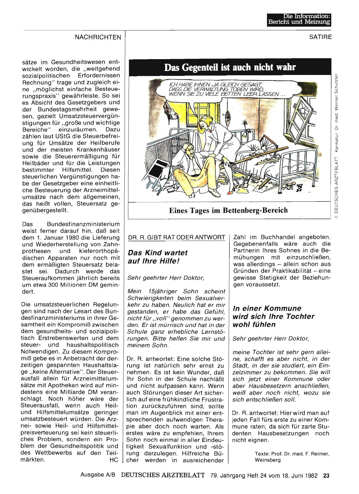 Vorschauseite 1: Dr. R. gibt Rat oder Antwort