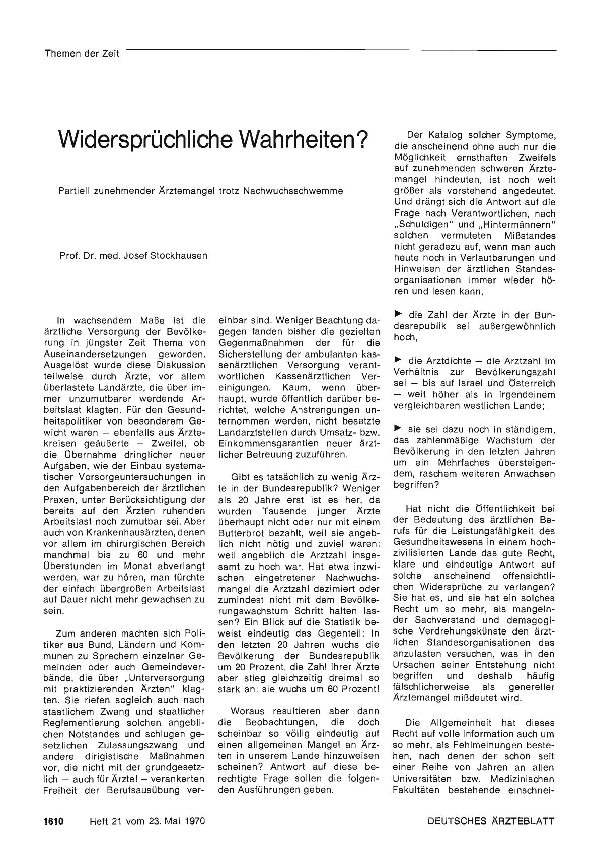 Vorschauseite 1: Widersprüchliche Wahrheiten?