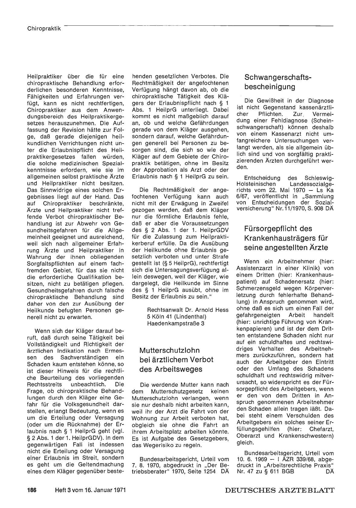 Vorschauseite 1: Fürsorgepflicht des Krankenhausträgers für seine angestellten Ärzte