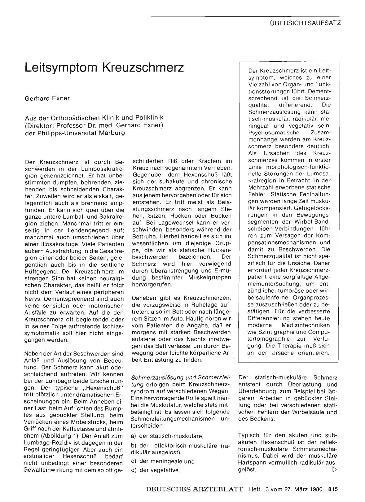 Vorschauseite 1: Leitsymptom Kreuzschmerz
