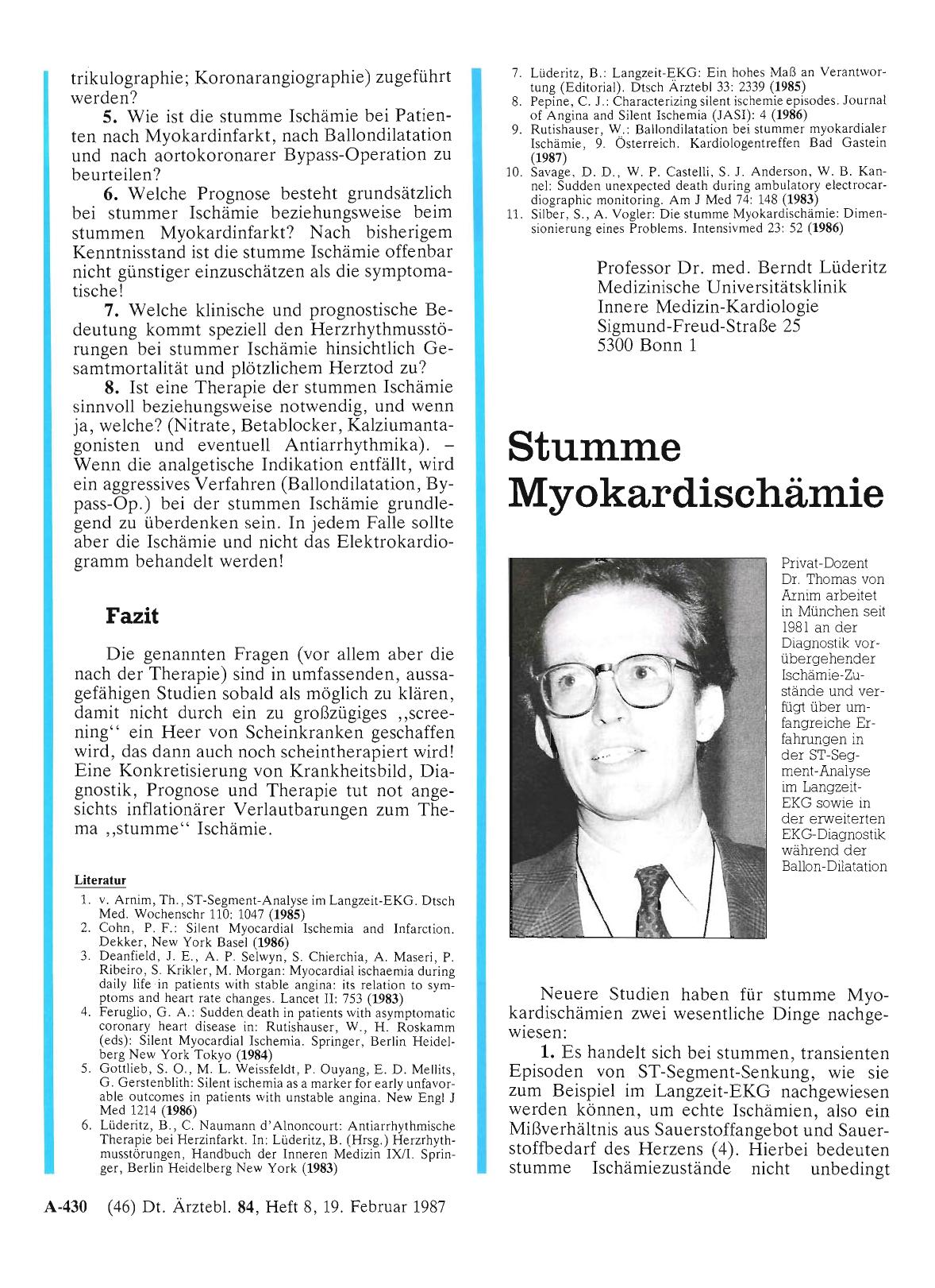 Vorschauseite 1: Stumme Myokardischämie
