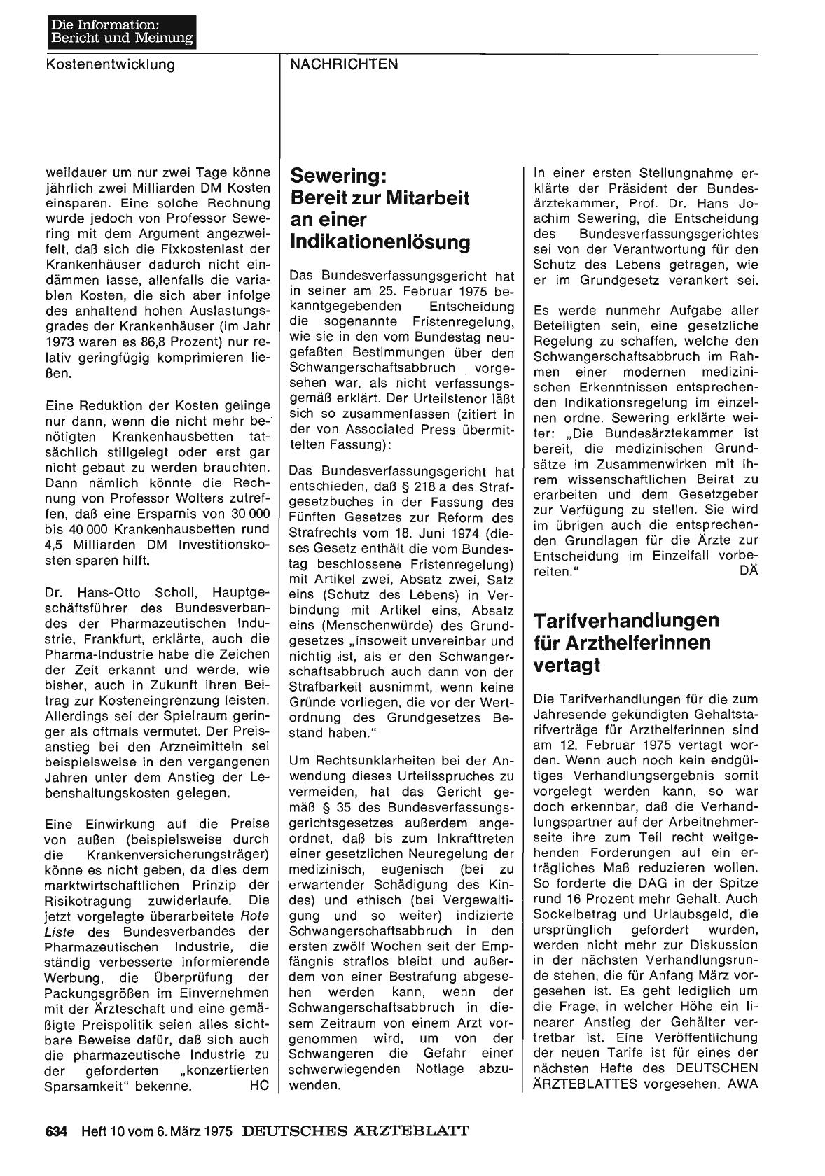 Vorschauseite 1: Sewering: Bereit zur Mitarbeit an einer Indikationenlösung
