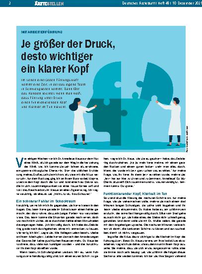 Vorschauseite 1: Mitarbeiterführung: Je größer der Druck, desto wichtiger ein klarer Kopf