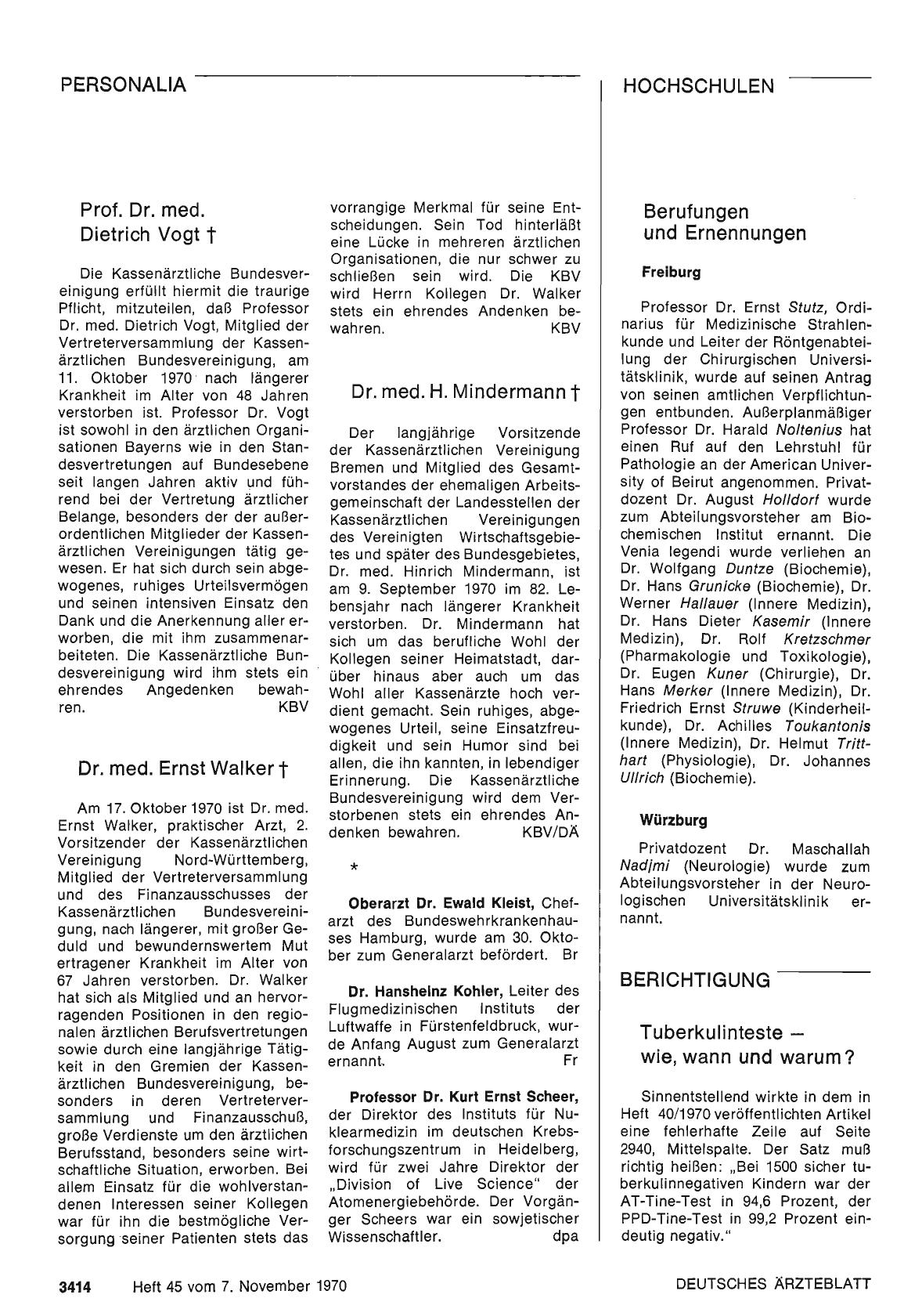 Vorschauseite 1: Berufungen und Ernennungen