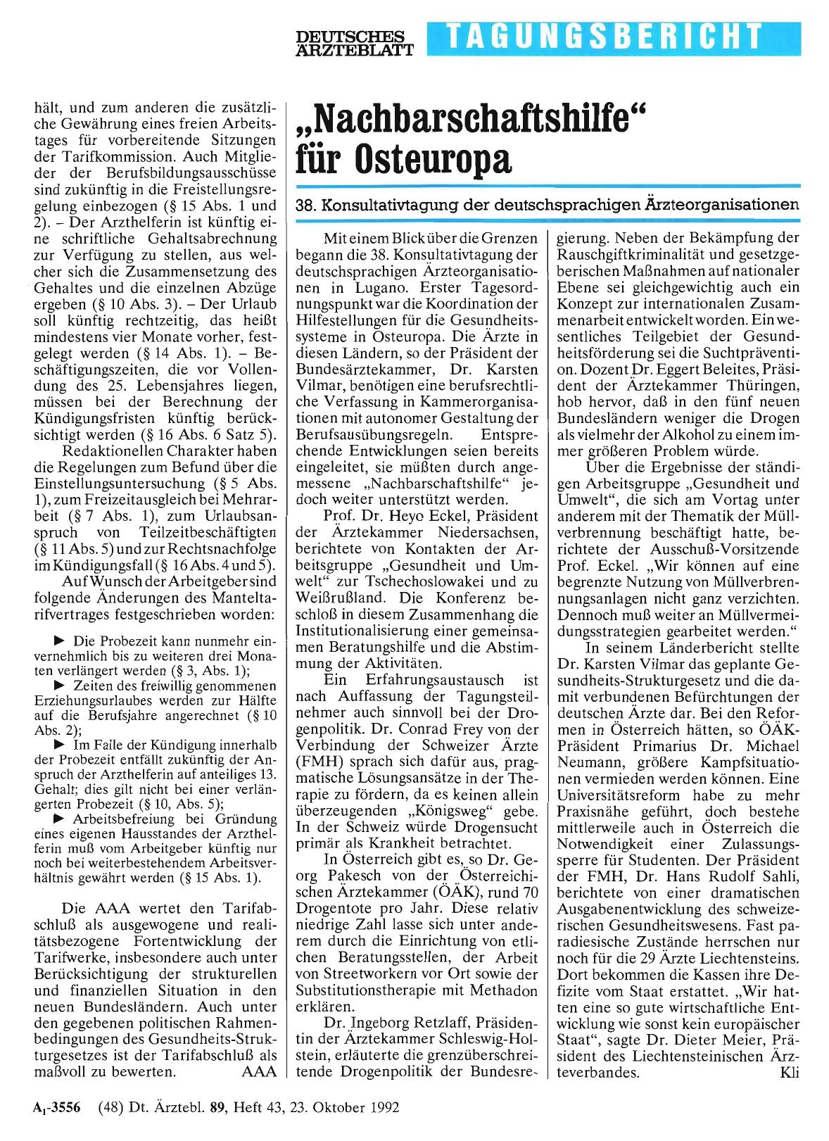 Vorschauseite 1: „Nachbarschaftshilfe„ für Osteuropa