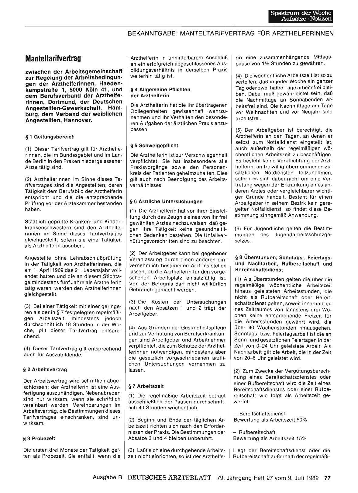 Vorschauseite 1: Manteltarifvertrag