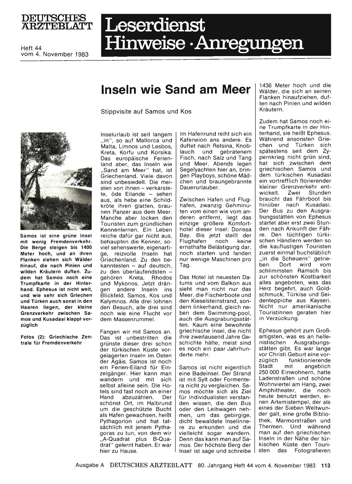 Vorschauseite 1: Inseln wie Sand am Meer: Stippvisite auf Samos und Kos